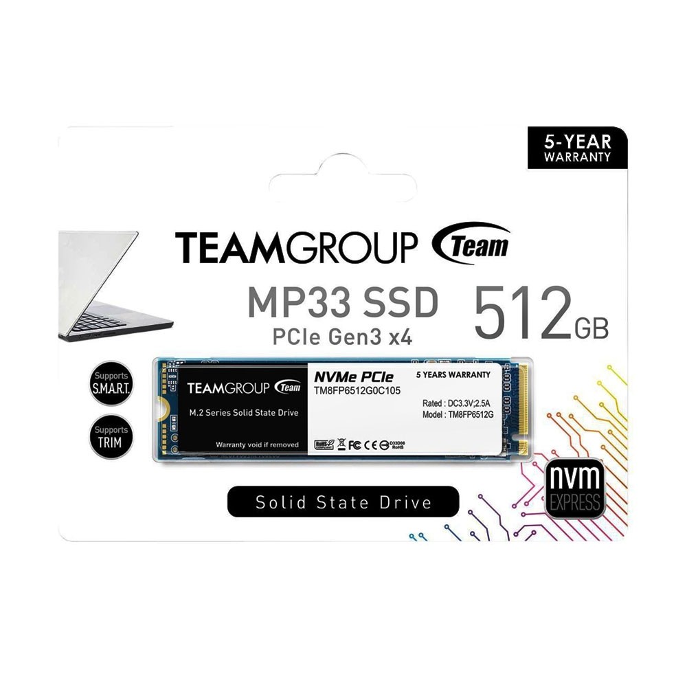 Wholesale Team Group MP33 M.2 2280 512GB PCIe 3.0 x4 with NVMe 1.3 3D NAND Internal Solid State Drive (SSD) | TM8FP6512G0C101_4