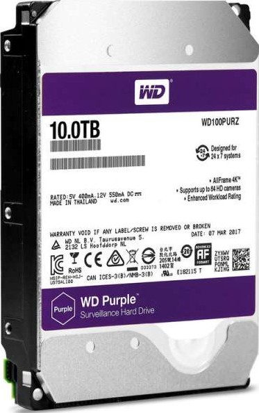 Wholesale WD 10TB Purple Surveillance Internal Hard Disk Drive (5400 RPM Class
