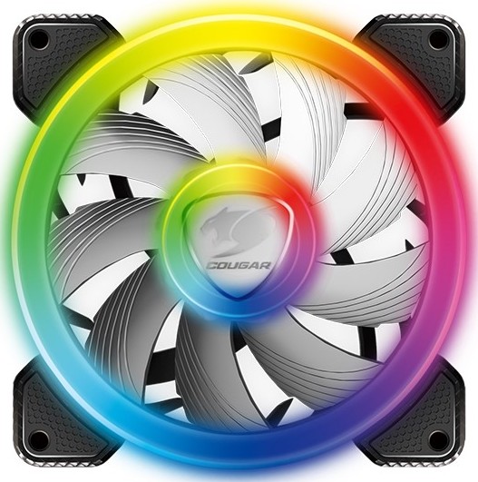 Wholesale Cougar Hydraulic Vortex RGB SPB 120 mm PMW HDB Cooling Fan with addressable RGB and Omnidirectional Lighting | CG-FAN-VRTX120SPB-RGB /CF-V12SPB-RGB_4