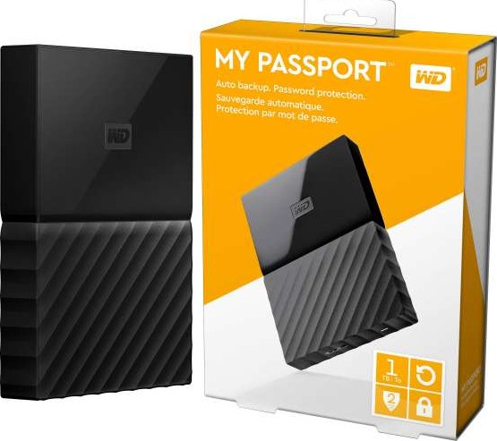 Wholesale WD 1TB My Passport  Portable External Hard Drive - USB 3.0 (Black)  |  WDBYNN0010BBK-WESN / WDBYVG0010BBK