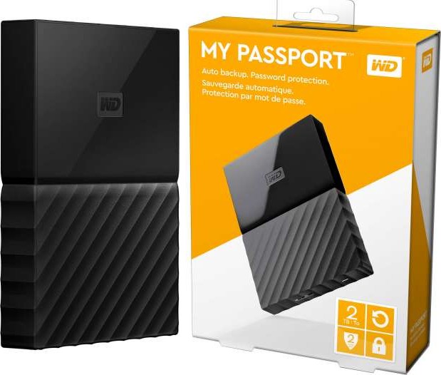 Wholesale WD 2TB Black My Passport  Portable External Hard Drive - USB 3.0 (Black) | WDBS4B0020BBK-WESN / WDBYG00020BBK-0B