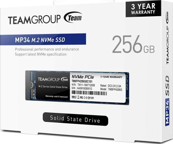 Wholesale TEAMGROUP MP34 256GB NVMe PCIe M.2 2280 Solid State Drive SSD_4