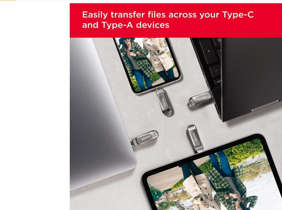 Wholesale SanDisk 64GB Ultra Dual Drive Luxe USB Type-C - Silver | SDDDC4-064G-G46_3