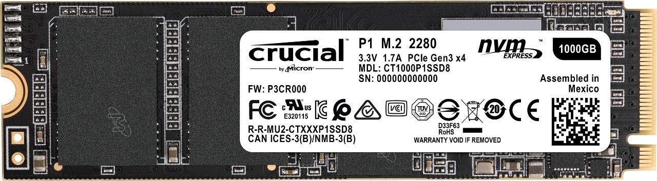Wholesale Crucial P1 1TB 3D NAND NVMe PCIe M.2 SSD | CT1000P1SSD8