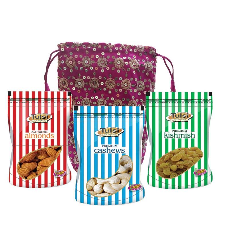 Wholesale Wedding Dry Fruits Gift Pack 200g + Cashews 200g + Kishmish