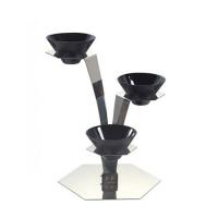 Three Layer Buffet Stand With Black Bowls+ZBF-127-3