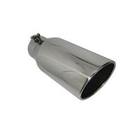 SLANTED STAINLESS RESONATED DOUBLE WALL EXHAUST TIP L7.5