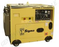 7000 Watt Silent Diesel Welding Generator Electric Start / JDP7000-LDEW