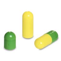 Empty Gelatin Capsules 0# Green/Yellow
