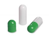 Empty Gelatin Capsules 2# Apple Green/White