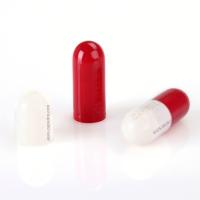 Empty Gel Capsules Size 0# White/Red