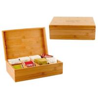 Wooden tea box with tea bags 	sc1004