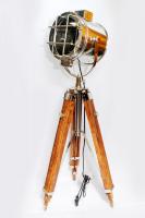 wooden tripod antique lamp