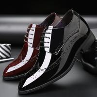 2.76 Inches Taller Men's Bullock Carved Leather Formal Shoes Height Increasing Elevator Shoes