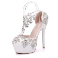 Fashion Luxury Rhinestone Ultra High Heels Women's Wedding Shoes