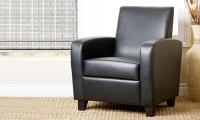 Mercer Black Bonded Leather Club Chair