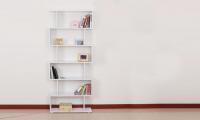 Six-Shelf S-Shaped Bookcase