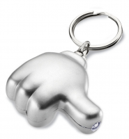 LED Light Key Ring in Plastic with Thumbs-up Shape