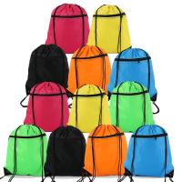 Mutilcolor 210D Polyester Drawstring Gym Backpack