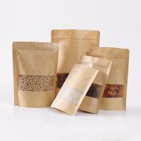 kraft paper bag with window resealable stand up pouch brown paper bag