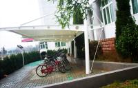 Membrane structure for  bicycle sheds