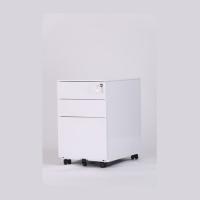 White Color 3 Drawer Metal Movable Pedestal