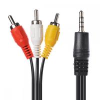 AUDIO 3.5MM MALE TO 3RCA MALE CABLE