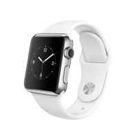 iWatch MJ302 38MM Stainless Steel Case with White Sport Band
