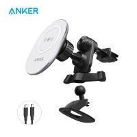 Anker Car Mount Charger, PowerWave Magnetic Car Charging Mount with 4 ft USB-C Cable, 7.5W for iPhone 12/ iPhone 12 Pro/Pro Max