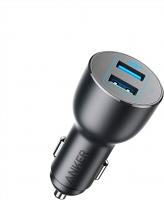 Anker 36W Metal Dual USB Car Charger Adapter, PowerDrive III 2-Port 36W Alloy for Galaxy S20/ S20 / S10/ S10e/ S10 , iPhone 11/11 Pro/ 11 Pro Max/XR, iPad Pro, and More