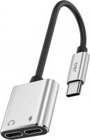 JBQ TC-22 Type-C To Type C Audio Adapter Splitter - Charge, Audio, Voice And Control