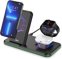 JBQ WLC-31 Charging Station 4 in 1 15W Wireless Charger Station For Phone, Watch, Airpods, Touch Sensitive, With Charge Status Smart Light