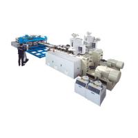Horizontal HDPE / PP / PVC large diameter double wall corrugated pipe production line