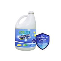 Ecolyte Premium Bleach, For White Clothes, Removes Tough Stains | Brighter Whites | Ideal for Bathroom Taps, Basins, Showers & Toilet Cleaner - 1 Gallon