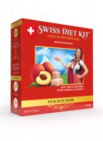 Swiss Diet Kit Weight Management Dietary Fiber Supplement-Best Belly Fat Burners for Women and Men- Fruity Slimming Chewable Candy Fiber Supplement- Made in Switzerland, Peach 60 Count (250g)