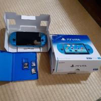 Sony PS Vita PCH-2000ZA23 Console Wi-Fimodel Aqua Blue 3Games Tested Box Charger