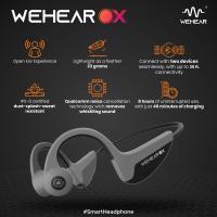 WEHEAR OX Wireless Open Ear Experience Bone Conduction Bluetooth Headset with Mic - Classic Grey