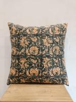 Floral Block Print Pillow Cover | 20 X 20 Pillow cover