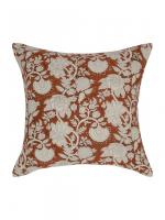 Hand block printed floral pillow cover | 20X20 Throw pillow