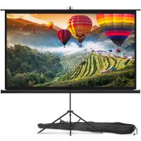 WOWNECT Projector Screen and Stand, 16:9 4K HD Projector Screen Outdoor 100 inch Portable Projector Screen with Stand