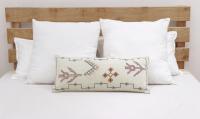 Embroidered Lumbar Cotton Pillow Cover | Sage Green Pillowcase | Decorative Pillow Cover | Gift For Valentines Day