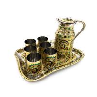 Decorative Tray with Glass and Jar  WG-779