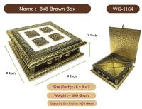 Oxidized wooden Mukhwas Box - WG-1164