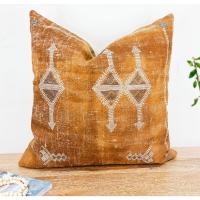 Embroidered Linen pillow cover