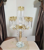 5 Candle Holder Faceted Balls Sparkly Decorative Silver & Golden Crystal