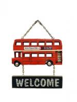 Hanging Welcome Vintage Bus