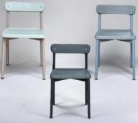 CONCRETE SIDE CHAIR WITH METAL FRAME