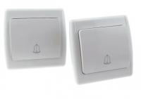 Wholesale MK - European Standard Modern White Color Doorbell Electric Doorbell Switch Push Button Wall Switch 10A
