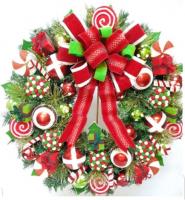 CHRISTMAS PEPPERMINT WREATH