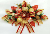 CHRISTMAS RED/GOLD ELEGANT SWAG